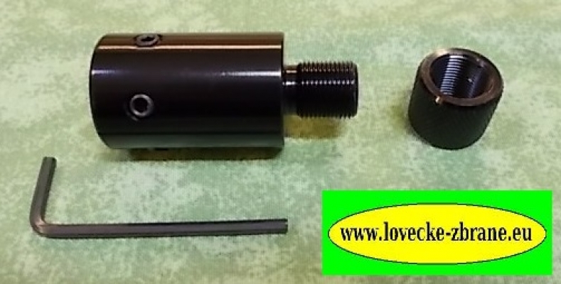 Obrázek pro redukce závit na hlaveň-⌀14mm-1/2x28 UNEF-5x pojistný imbus