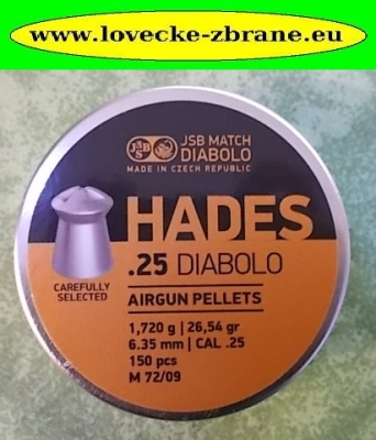 Obrázek pro Diabolo 6,35mm JSB HADES  150 kusů-lovecké