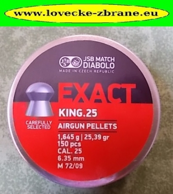 Obrázek pro Diabolo JSB EXACT KING .25 -6,35mm-1,645g-150 kusů