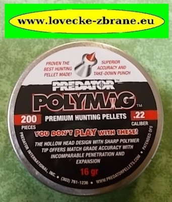 Obrázek pro Diabolo JSB-Polymag Predator-5,5mm s plastovým hrotem-řízená deformace