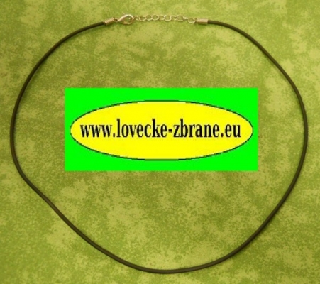 Obrázek pro Imitace kožené šňůrky na krk s karabinou