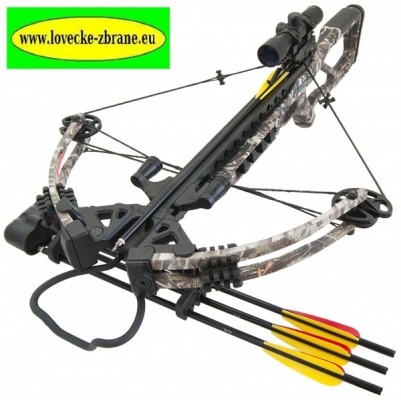 Obrázek pro Kladková kuše Beast Hunter Fighter 185lbs camo s puškohledem 4x32
