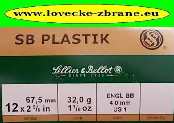 Obrázek pro Náboj 12/67,5/4mm- SB PLASTIK 32 gramů broků
