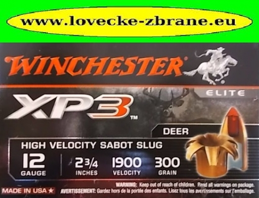 Obrázek pro Náboj 12/70 Sabot Slug XP 3 Elite Winchester - podrážová střela