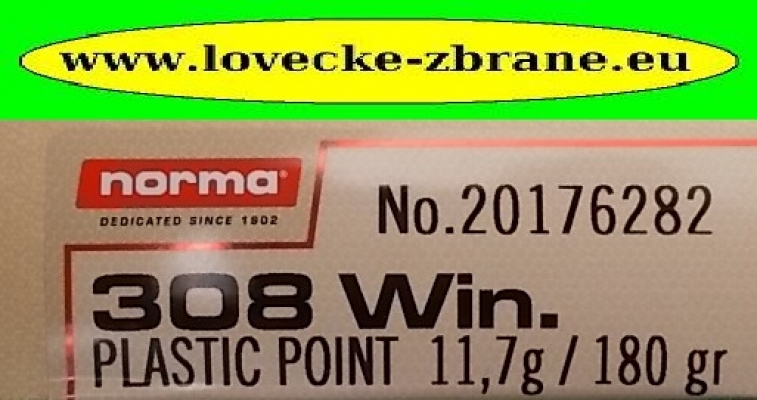 Obrázek pro Náboj 308Win. Norma 11,7g/180gr. Plastic Point