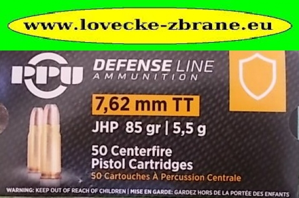 Obrázek pro Náboj 7,62x25 Tokarev s expanzní dutinou PPU-JHP 85gr.-A1