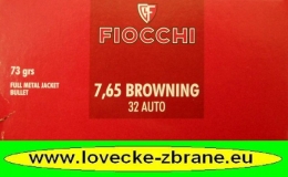 Obrázek pro Náboj 7,65 Brow. .32 Auto FMJ Fiocchi