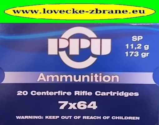 Obrázek pro Náboj 7x64 PPU-SP 11,2g