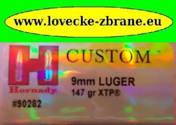 Obrázek pro Náboj 9mm Luger Hornady Custom JHP/XTP 147gr.-zvýšený ranivý účinek-A1