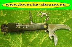 Obrázek pro Nůž houbařský s otvíráky a vývrtkou 21cm