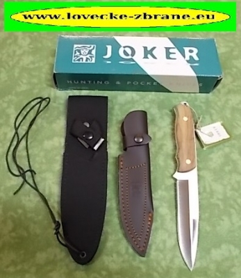 Obrázek pro Nůž s pevnou čepelí-12,3 cm + 2xpouzdro na opasek, dřevěná střenka-OLIVA