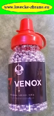 Obrázek pro Ocelové BBS broky 4,5 mm 1500 kusů-Venox-do vzduchovek s hladkým vývrtem