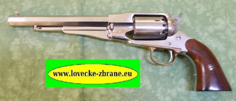 Obrázek pro Perkusní revolver F.Lli Pietta, 1858 Remington.44+prachovnice, zásobník na zápalky, atd.-komise