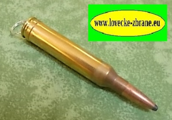 Obrázek pro Přívěšek na klíče náboj 7mm Remington Magnum PPU Soft point