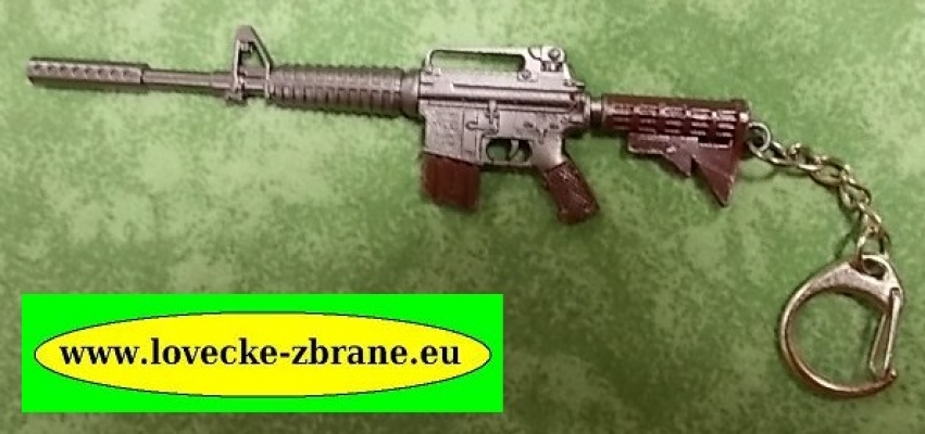 Obrázek pro Puška M16 A4-tlumič-přívěsek na klíče