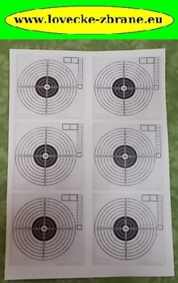 Obrázek pro Vzduchovkový redukovaný terč 6x na formátu A4