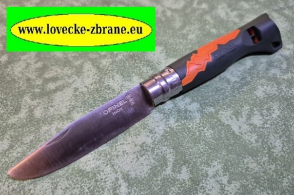 Obrázek pro Zavírací nůž Opinel dětský-Outdoor Junior s píšťalkou a a zaoblenou špičkou, velikost No.7-nerez